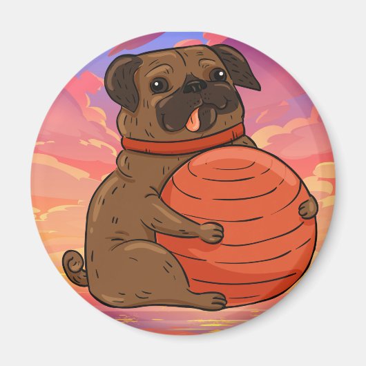 Derpy Pug Magneet (Voorkant)