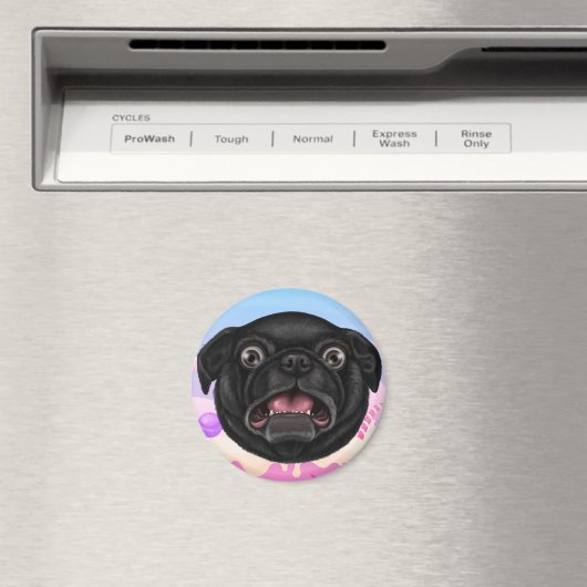 Derpy Pug Magneet (Insitu (Vaatwasser))