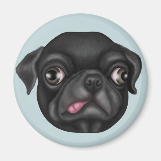 Derpy Pug Magneet (Voorkant)