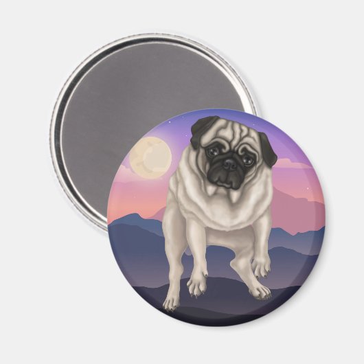 Derpy Pug Magneet (Voorkant / Achterkant)