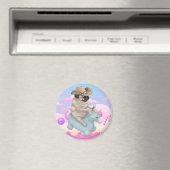 Derpy Pug Magnet (Insitu (Vaatwasser))