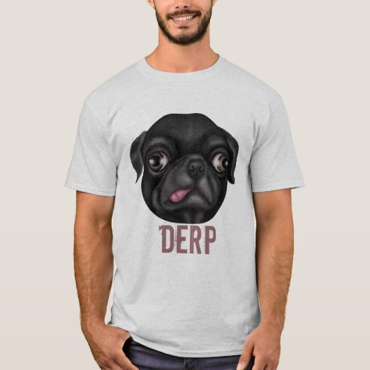Derpy Pug T-shirt (Voorkant)