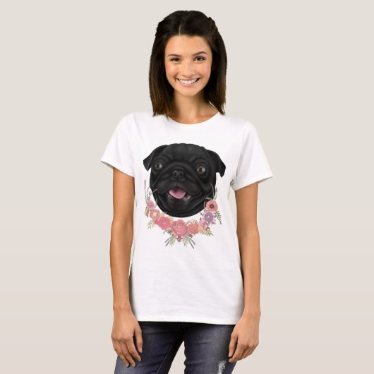 Derpy Pug T-shirt (Voorkant volledig)