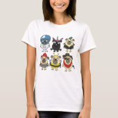 Derpy pugs in kostuums t-shirt (Voorkant)