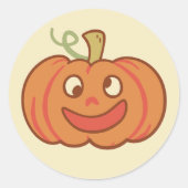 Derpy Pumpkin Ronde Sticker (Voorkant)