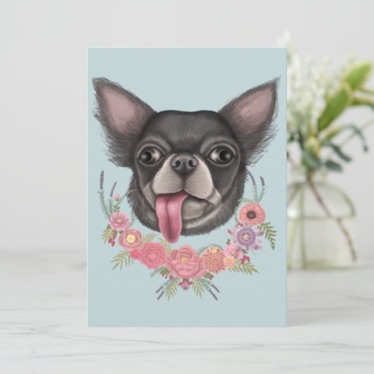 Derpy puppy bedankkaart (Staand voorkant)