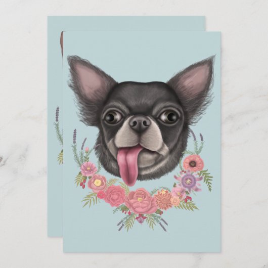 Derpy puppy bedankkaart (Voorkant / Achterkant)