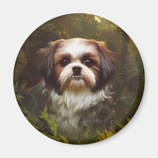 Derpy Shih Tzu Magnet (Voorkant)