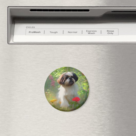 Derpy Shih Tzu Magnet (Insitu (Vaatwasser))