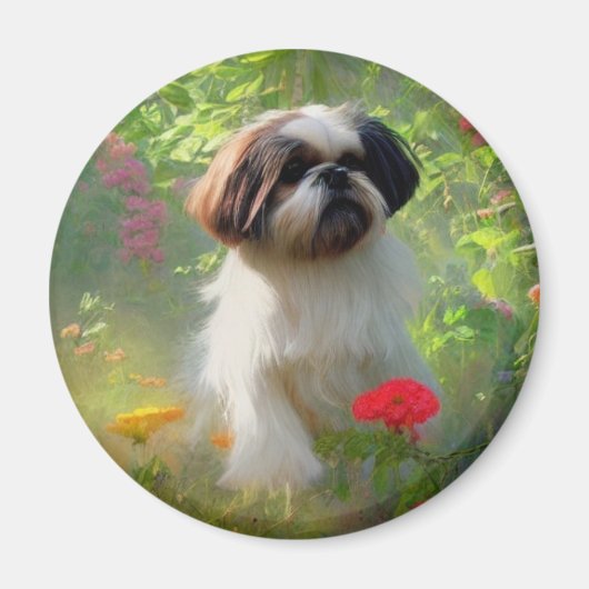 Derpy Shih Tzu Magnet (Voorkant)