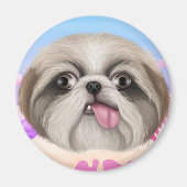 Derpy Shih Tzu Magnet (Voorkant)