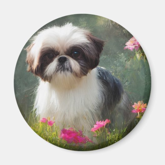 Derpy Shih Tzu Magnet (Voorkant)