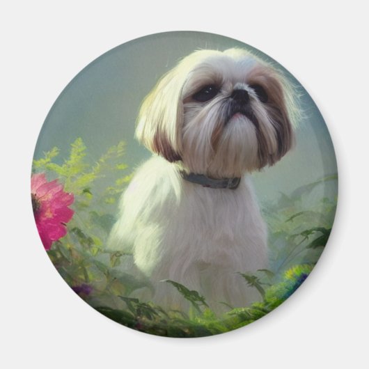 Derpy Shih Tzu Magnet (Voorkant)