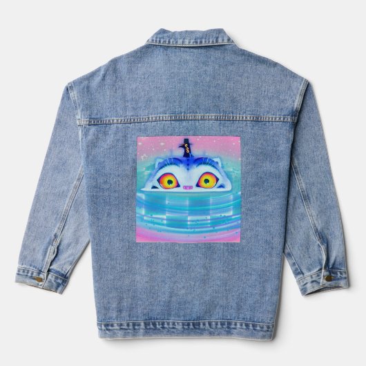 Derpy Tiger K Pop Denim Jacket (Achterkant)