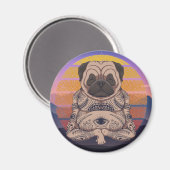 Derpy Yoga Pug Magnet (Voorkant / Achterkant)