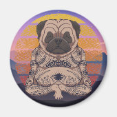 Derpy Yoga Pug Magnet (Voorkant)