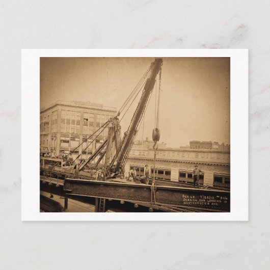 Derrick Car Loading Westchester Avenue Bronx NYC Briefkaart (Voorkant)