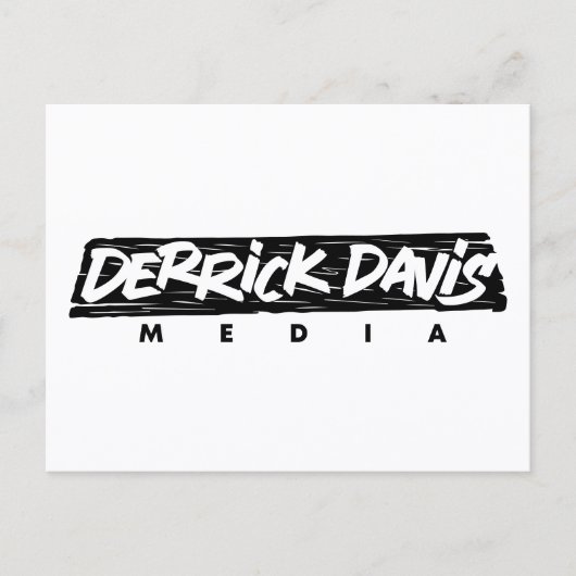 Derrick Davis Media (Zwarte Logo) - Briefkaart (Voorkant)
