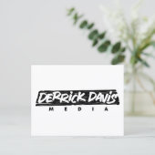 Derrick Davis Media (Zwarte Logo) - Briefkaart (Staand voorkant)