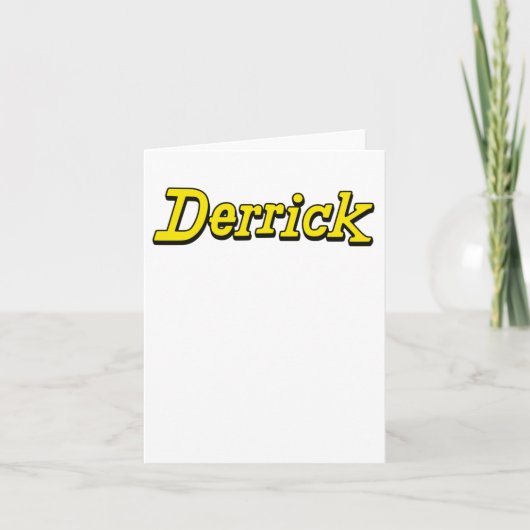Derrick Fan Shirt Sticker Kaart (Voorkant)