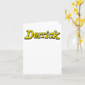 Derrick Fan Shirt Sticker Kaart (Gele Bloem)