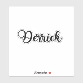 Derrick Name - Handgeschreven kalligrafie Sticker