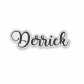 Derrick Name - Handgeschreven kalligrafie Sticker (Voorkant)