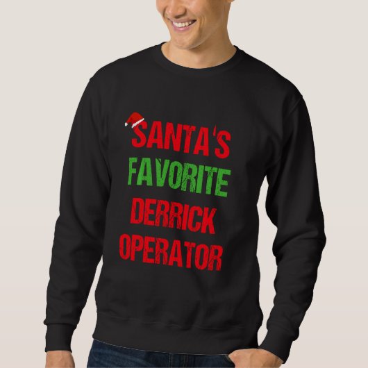 Derrick Operator Funny Pajama Kerstmis Trui (Voorkant)
