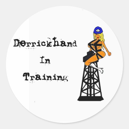 Derrickhand in training Hard Pet Sticker (Voorkant)