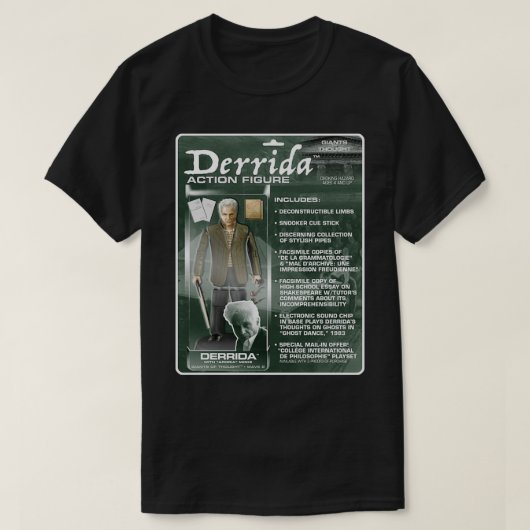 Derrida Action Figuur T-shirt (Design voorkant)