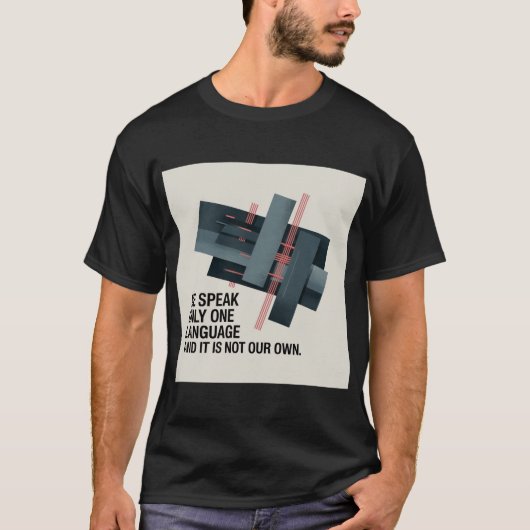 Derrida "Monoligualism" #1 Tee Shirt (Voorkant)