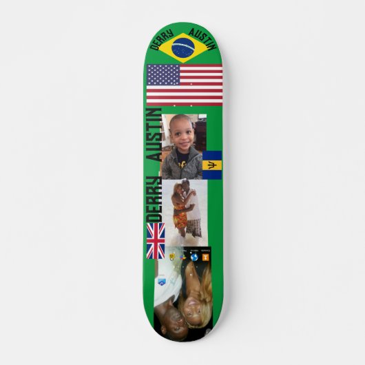 DERRY AUSTIN 7 3/4" Skateboarddek Persoonlijk Skateboard (Voorkant)