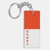 Derry County Vlag Noord-Ierland Symbool Iers Sleutelhanger (Voorkant Links)