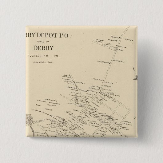 Derry Depot PO Vierkante Button 5,1 Cm (Voorkant)