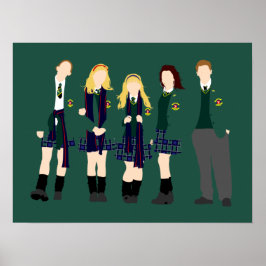 Derry Girls minamilistische kunst Poster