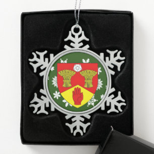 Derry Ireland Crest Irish Tin Sneeuwvlok Ornament