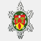 Derry Ireland Crest Irish Tin Sneeuwvlok Ornament (Rechts)