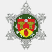 Derry Ireland Crest Irish Tin Sneeuwvlok Ornament (Voorkant)