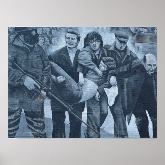 Derry/Londonderry Noord-Ierland Bloedige Zondag Poster (Voorkant)