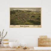 Derry Pennsylvania 1900 Antiek Panorama Poster (Keuken)