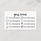 Derset Cactus + Flowers Visitekaartje (Achterkant)