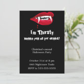 Dersty Vampire Halloween Party Invitation Kaart (Staand voorkant)