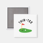 Dert-ee 30e Golf Verjaardagsfeest Dertigste Golf F Magneet (Voorkant / Achterkant)