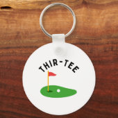 Dert-tee 30e golf verjaardagsfeestje Dertigste gol Sleutelhanger (Voorkant)