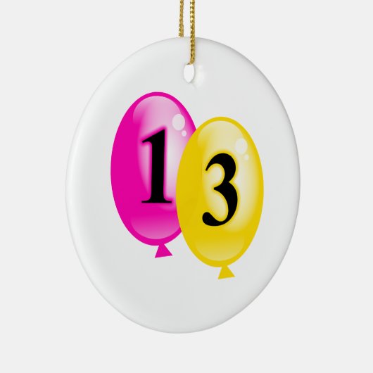 Dertien ballonnen keramisch ornament (Rechts)