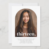 Dertien gebogen foto verjaardag kaart (Voorkant)