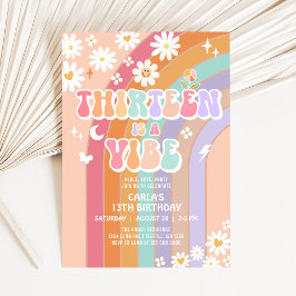 DERTIEN is een Vibe Daisy Groovy 13e Verjaardag Kaart