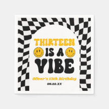 Dertien Is Een Vibe Retro 13e Verjaardagsfeestje