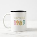 dertien jaar 30th Birthday Gift  1989 Tweekleurige Koffiemok<br><div class="desc">Kleding,  Shirt,  30e cadeau voor vrouw,  30e cadeau voor vrouw,  30e verjaardag,  30e verjaardag,  30e verjaardag shirt,  1989 cadeau voor vrouw,  1989 cadeau voor moeder,  1989 cadeau voor vrouw,   1989 shirt,  1989 1989 verjaardagscadeau shirt,  1989 verjaardagsvrouw,  30e cadeau voor moeder</div>