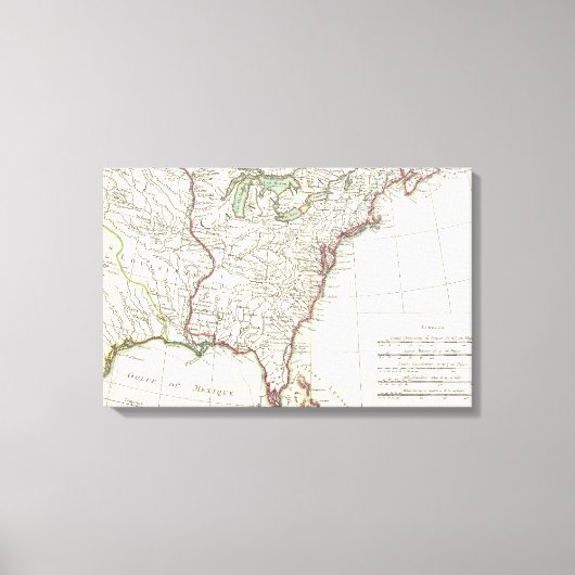 Dertien kolonies  Map (1776) Canvas Afdruk (Voorkant)